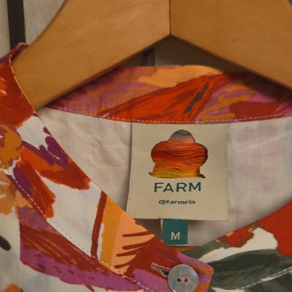 FARM Floral Print Dress with Puff Sleeves - Picture 2 of 5